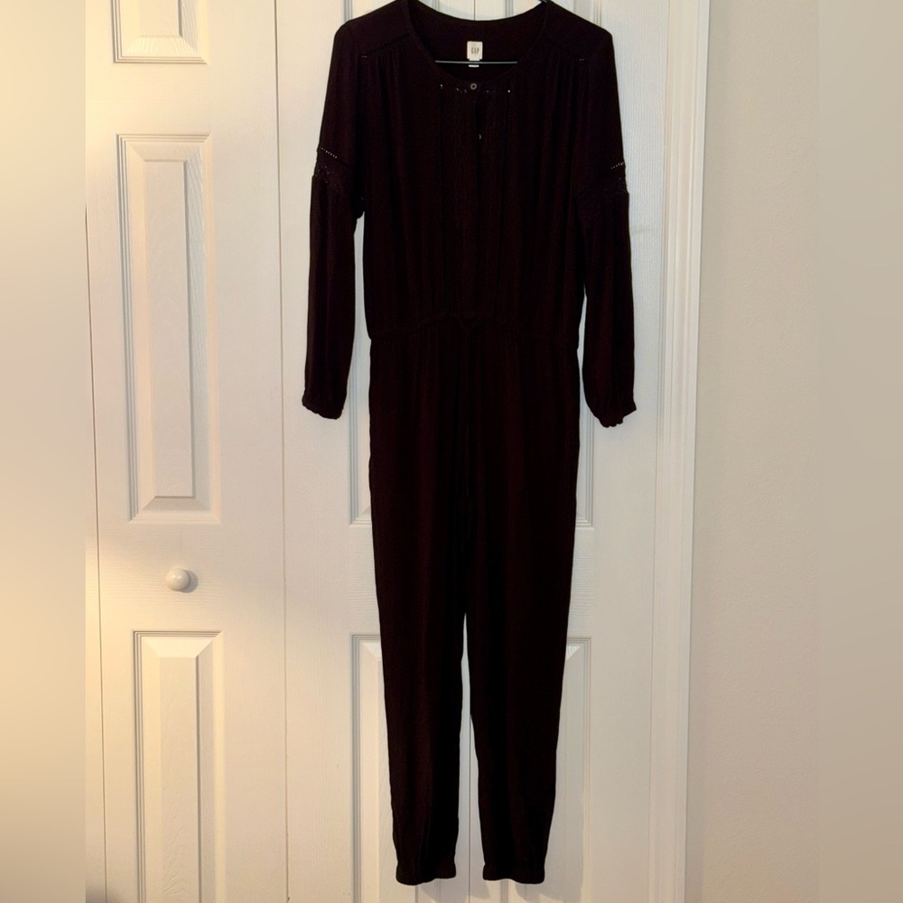GAP Black Long Sleeve Jumpsuit, EYC, size S